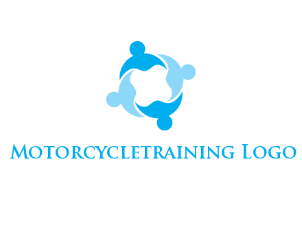 abstract person forming circle graphics