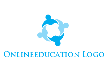 abstract person forming circle graphics