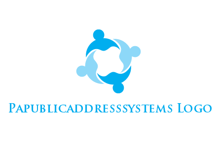 abstract person forming circle graphics