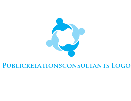 abstract person forming circle graphics