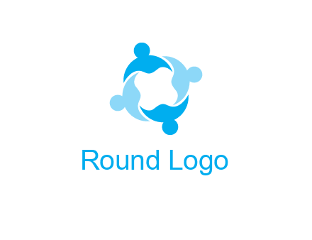 abstract person forming circle graphics
