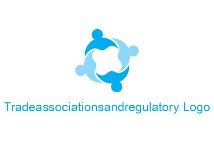 abstract person forming circle graphics