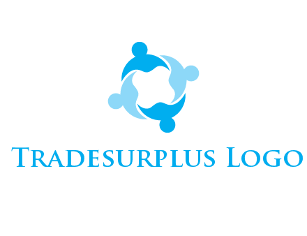 abstract person forming circle graphics