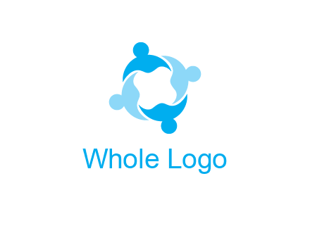 abstract person forming circle graphics