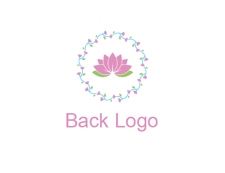 lotus in circle of flowers
