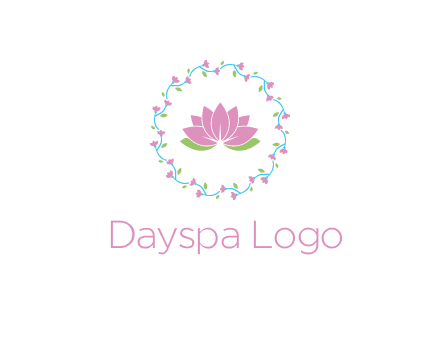 lotus in circle of flowers