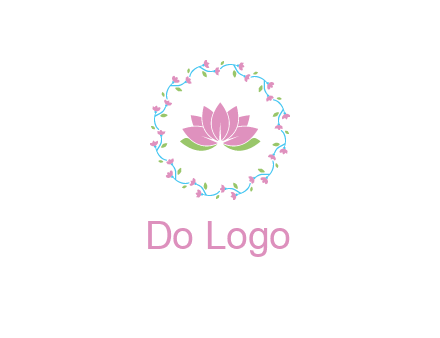 lotus in circle of flowers