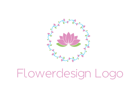 lotus in circle of flowers