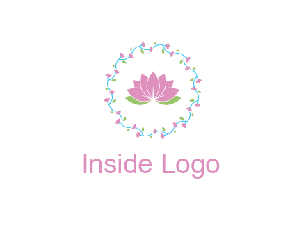 lotus in circle of flowers