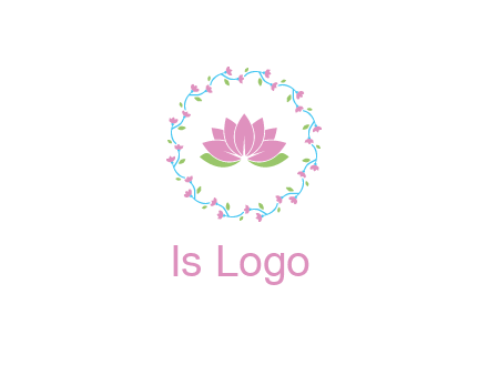 lotus in circle of flowers