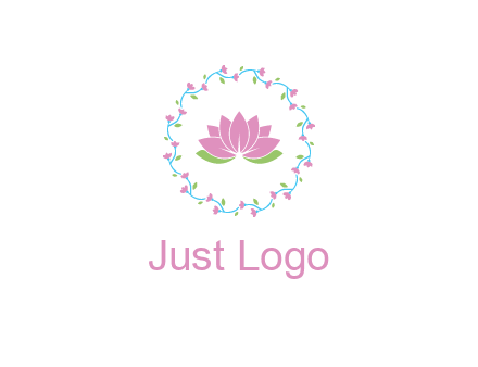 lotus in circle of flowers