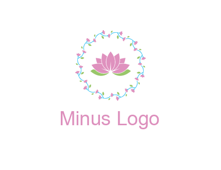 lotus in circle of flowers