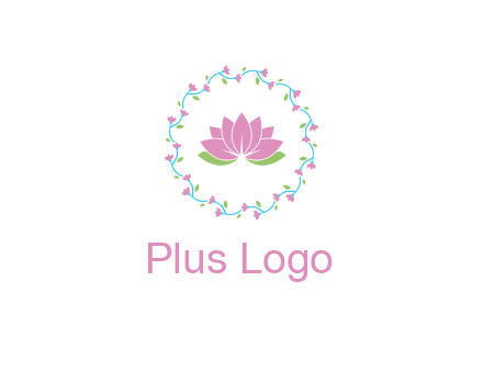 lotus in circle of flowers