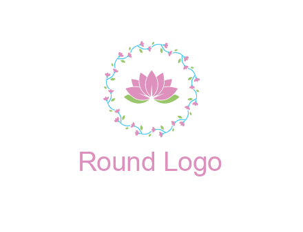 lotus in circle of flowers