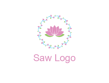 lotus in circle of flowers
