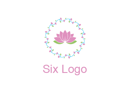 lotus in circle of flowers
