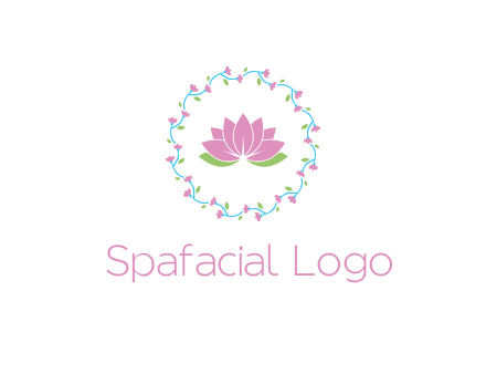 lotus in circle of flowers