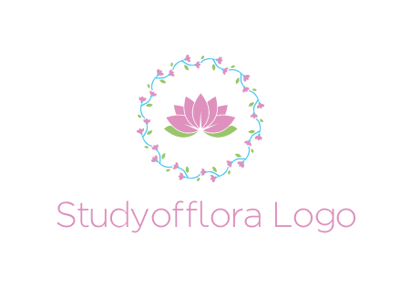 lotus in circle of flowers