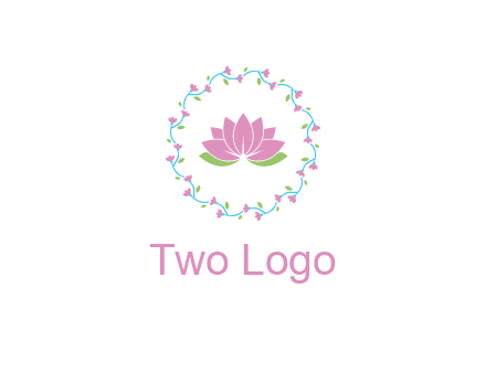 lotus in circle of flowers