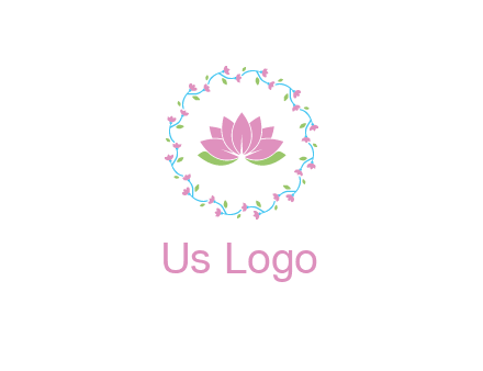 lotus in circle of flowers