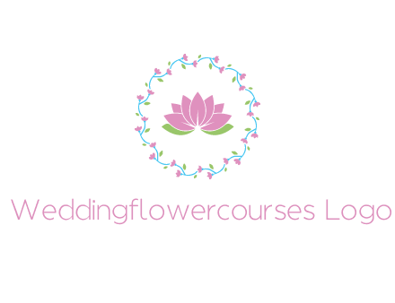 lotus in circle of flowers