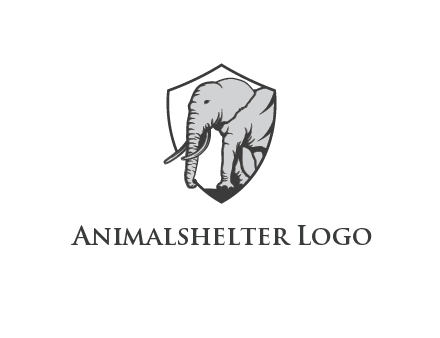 elephant in shield