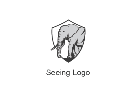 elephant in shield