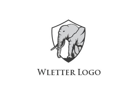 elephant in shield