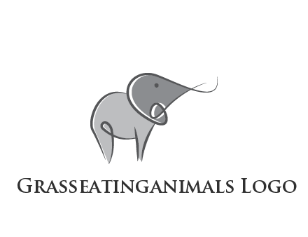 line art abstract elephant