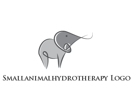 line art abstract elephant