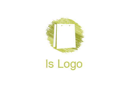shopping bag in sketched circle