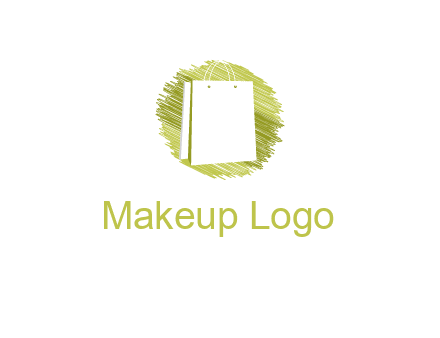 shopping bag in sketched circle