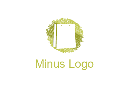 shopping bag in sketched circle