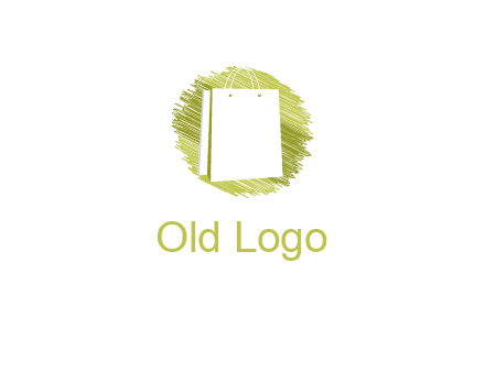 shopping bag in sketched circle