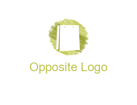 shopping bag in sketched circle