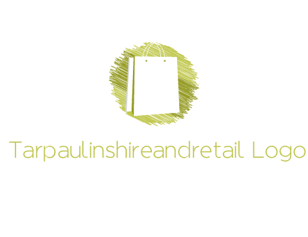 shopping bag in sketched circle