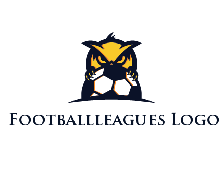 owl holding football from behind