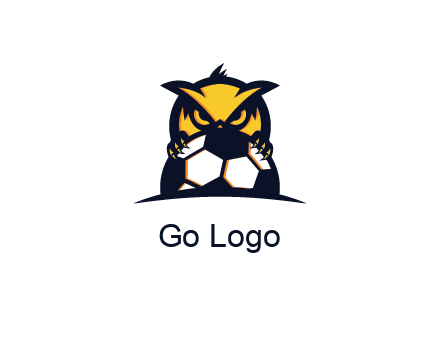 owl holding football from behind