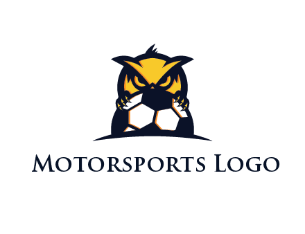 owl holding football from behind