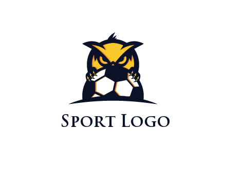 owl holding football from behind
