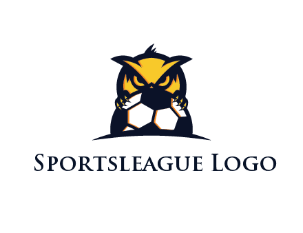 owl holding football from behind