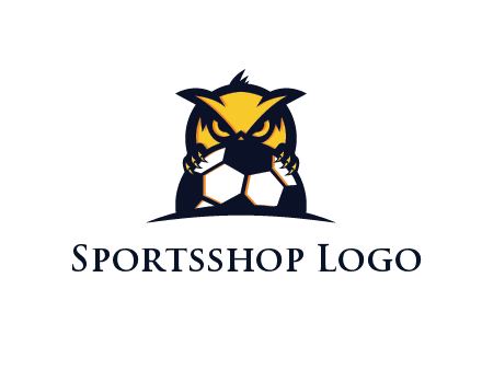 owl holding football from behind
