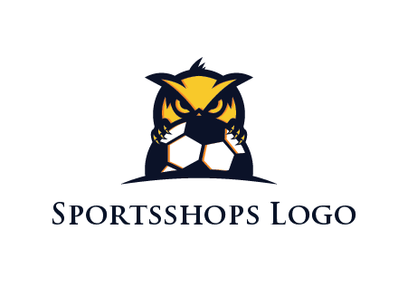 owl holding football from behind