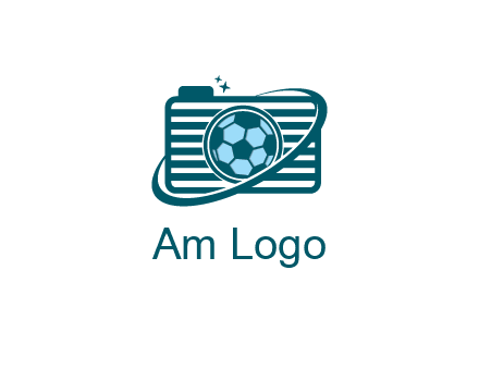 camera with football as lens