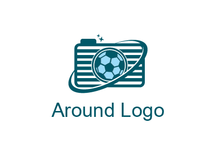 camera with football as lens