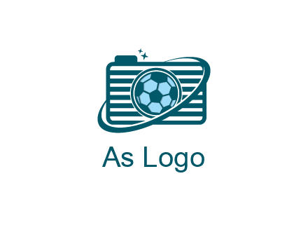 camera with football as lens