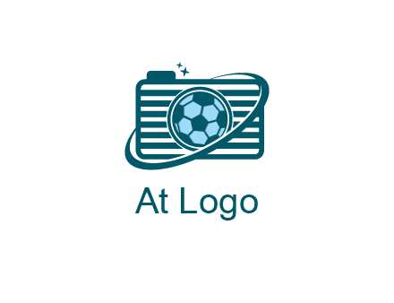 camera with football as lens