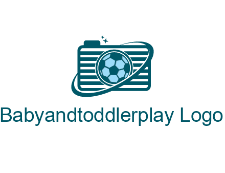 camera with football as lens