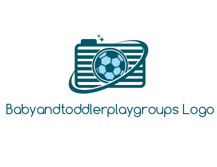 camera with football as lens