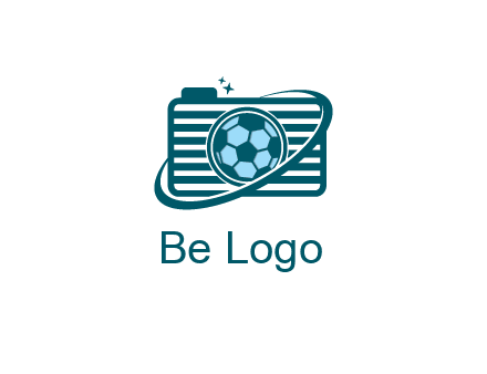 camera with football as lens